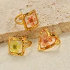 Freeteeme Trendy New Eternal Flower Ring For Women Stainless Steel Simple Open Size Rings Party Charm Jewelry Birthday Gift 3