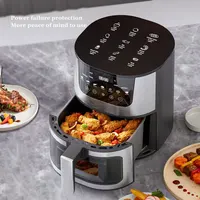 1250W Oil Free Air Fryer Oven LED Touch Panel Air Fryer Air Fryer Toaster Oven Combo with Presets Roast, Bake, Broil and Air Fry 2