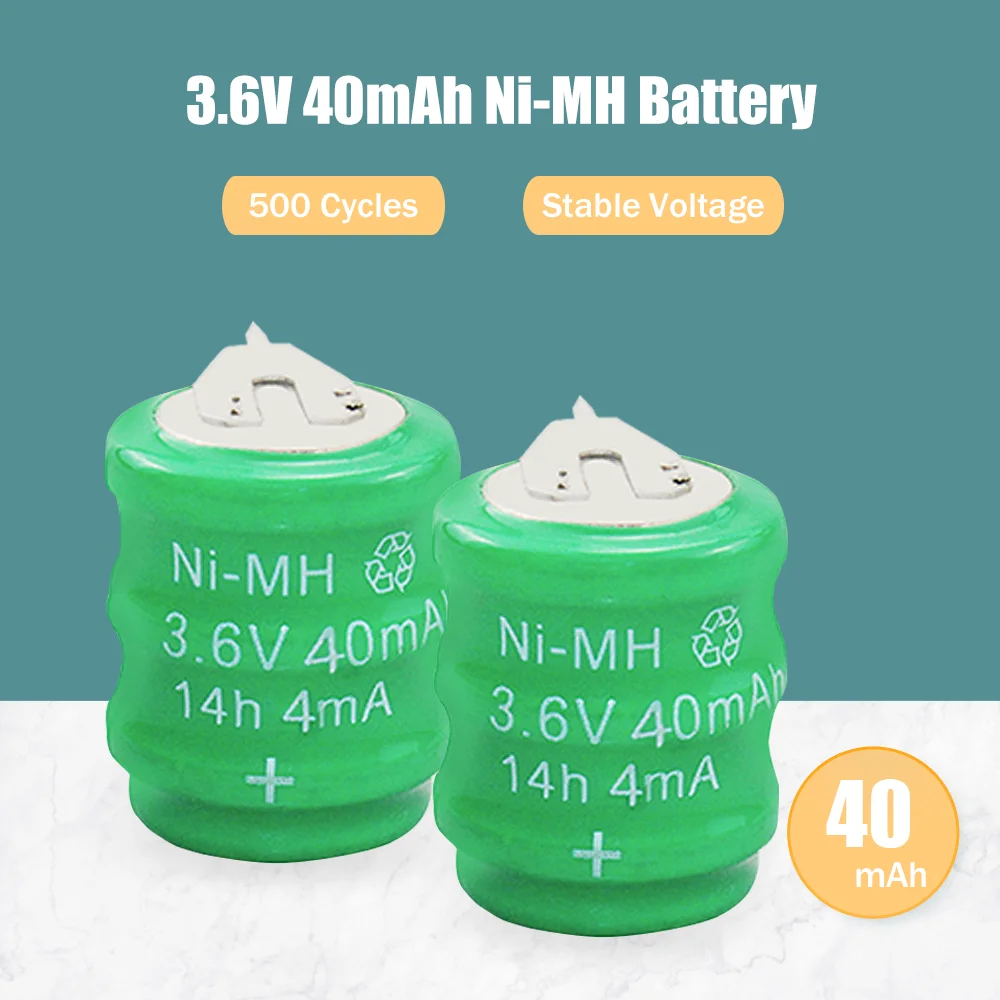 36V40mAhNIMHRechargableBatteryForClockMemoryChipDoorbell