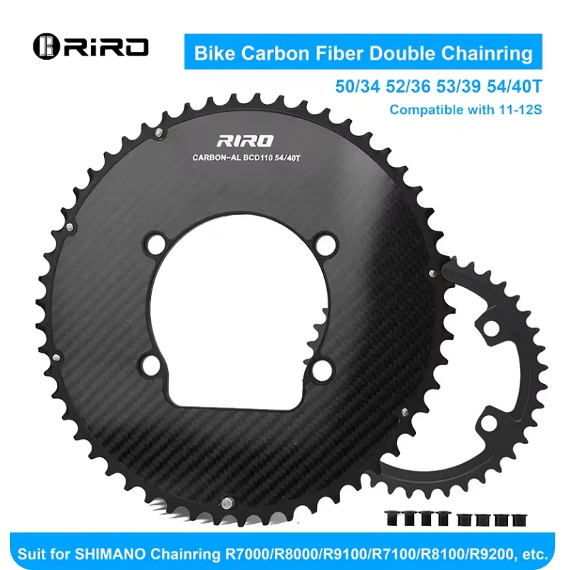 Corona Stretta Larga Leeadwaey 110 BCD In Alluminio 7075, 50-60 Denti, Per Guarnitura Bici, Nera, Taglio CNC, Antiruggine
