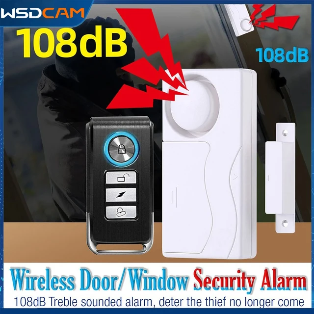 Wsdcam Door Window Alarm Remote Control Smart Home Security Alarm with Magnetic Sensor Wireless Siren Detector Alarm 1