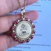 Trendy French Love Token Pendant Necklace for Valentine's Day Gift Cubic Zirconia Love Token Charm Necklace Jewelry for Women 1