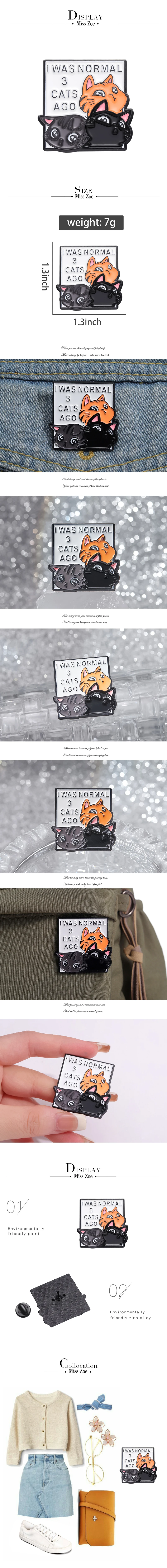 Niedliche Katze Emaille Pins benutzer definierte kawaii Multi-Katze Haushalt Broschen Revers Abzeichen Cartoon Tiers chmuck Geschenk für Kinder Freunde – Detail 1
