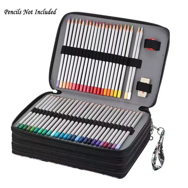 200 Slots Pencil Case School Pencilcase Supplies Large Capacity Stationery Organizer Bag Kawaii Art Pen Box Kit Aesthetic Pouch