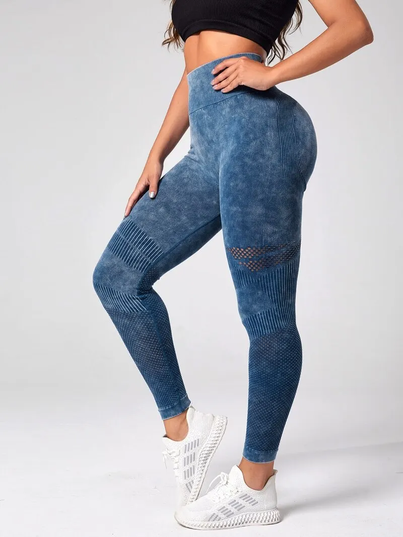 Women Leggings for Fitness Yoga Pants Seamless Sport Tights Scrunch Butt Gym Pantalones Workou High Waist Elastic - 4