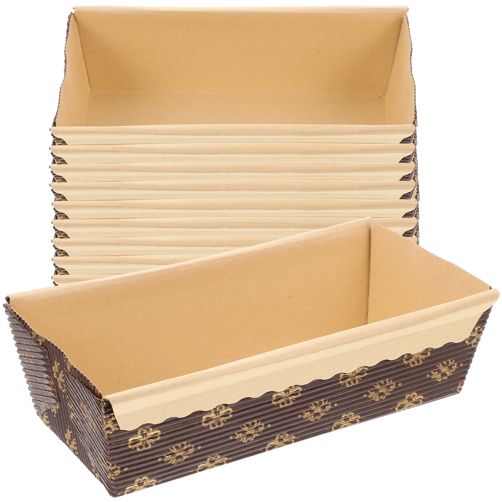 

25 Pcs Paper Tray Mini Loaf Pan Pans for Baking Party Cupcake Liners Mold Rectangular Cups Mousse Rectangle Bread Baby