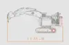 1/25 Metal R9800 Heavy RC Hydraulic Excavators Double Pump RTR PL18EVlite Remote Control Ready to Run Trucks Digger Light Motor 6
