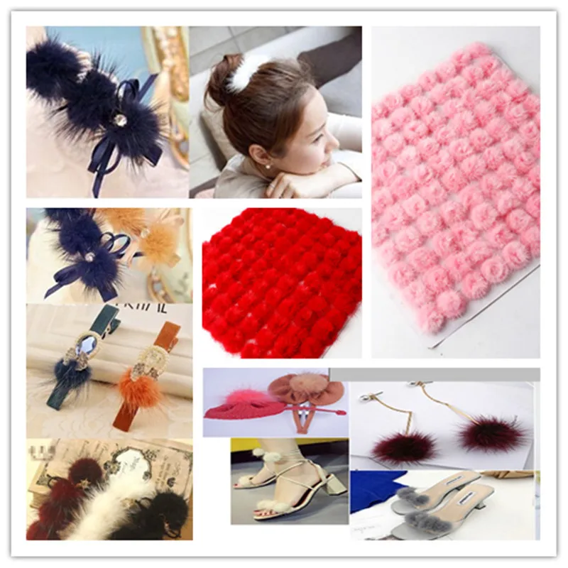 Color Pom Poms Bag Ornaments Real Plush Jewelry Fox Fur Ball Car Keychain Hairpin Diy Material Bag Handmade Accessories 2.5Cm jewelry making supplies pom poms craft supplies doll handmade accessories fluffy ball accessories craft supplies