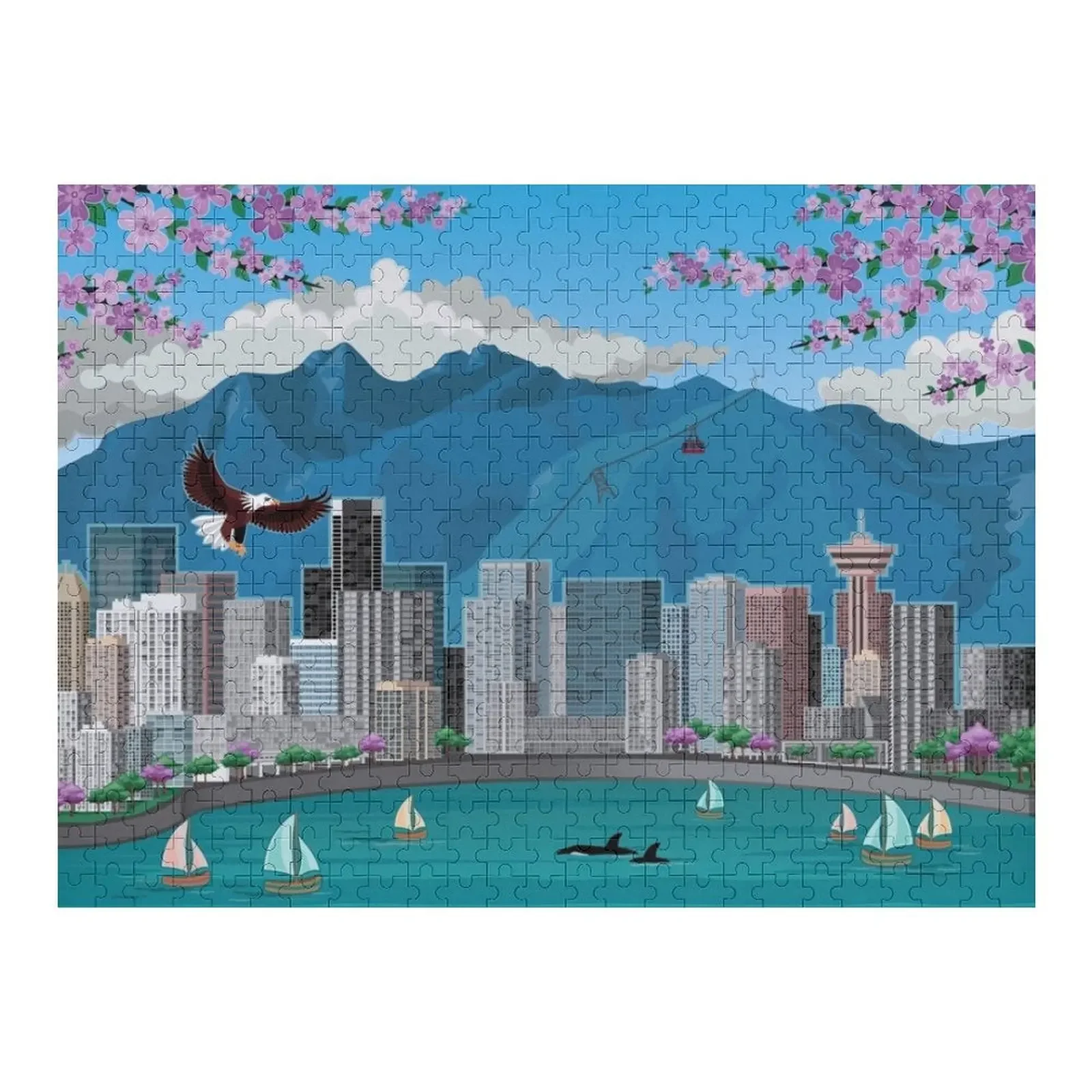 Vancouver Cityscape Jigsaw Puzzle Personalized Toy Photo Custom Puzzle