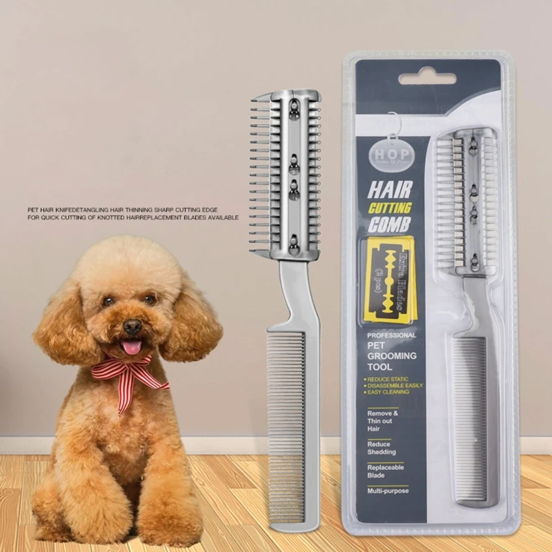 2-in-1-Professional-Pet-Grooming-Razor-Comb-Plastic-Trimmer-for-Dogs ...