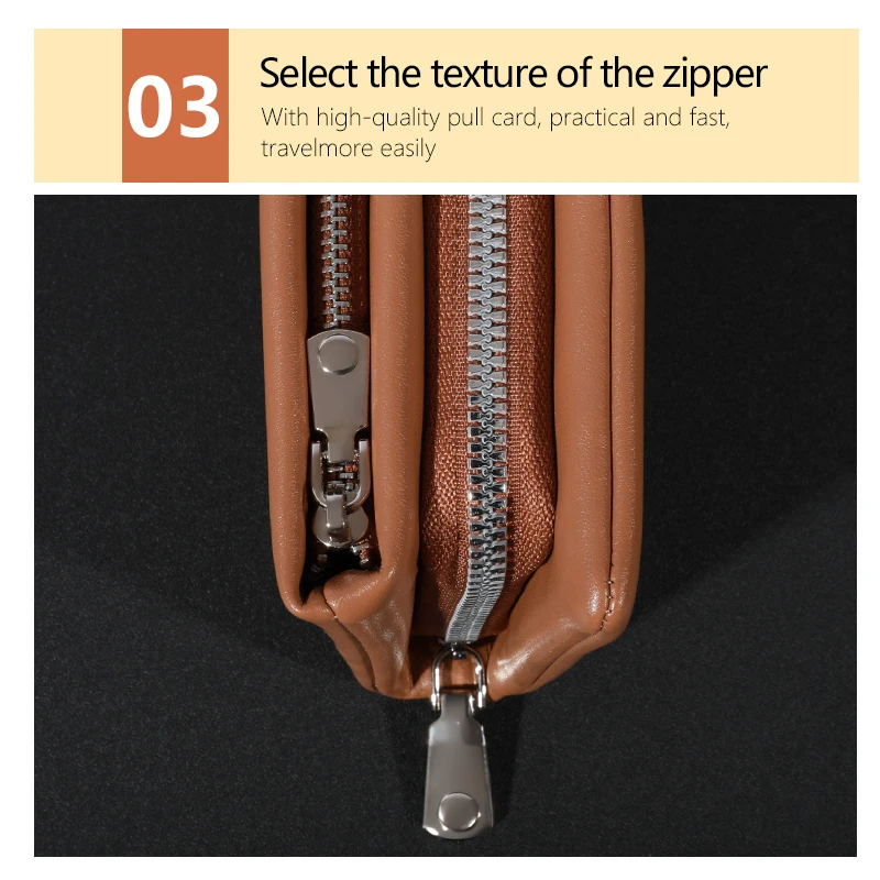 Business Wallet Retro große Kapazität Herren vielseitige doppelt faltbare Handtasche, elegant und unverzicht bar für den täglichen Geschäfts verkehr – Detail 4