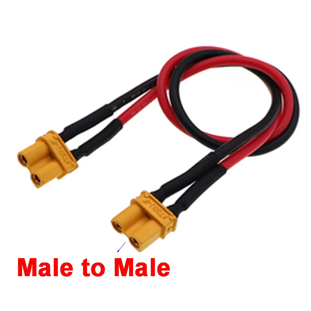

1pcs 10CM-1M XT30U-F/M Male to Female Plug Extension Cable Lead Silicone Wire 18AWG Lithium battery plug Connector