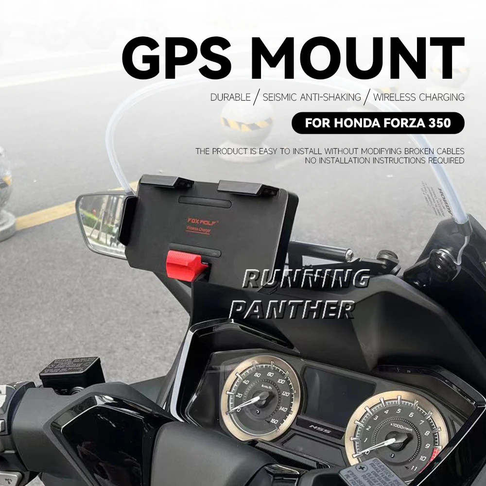 NEW For Honda NSS 350 NSS350 Motorcycle GPS Mobile Phone USB & Wireless  Charger Navigation Bracket Holder Mount Stand Base