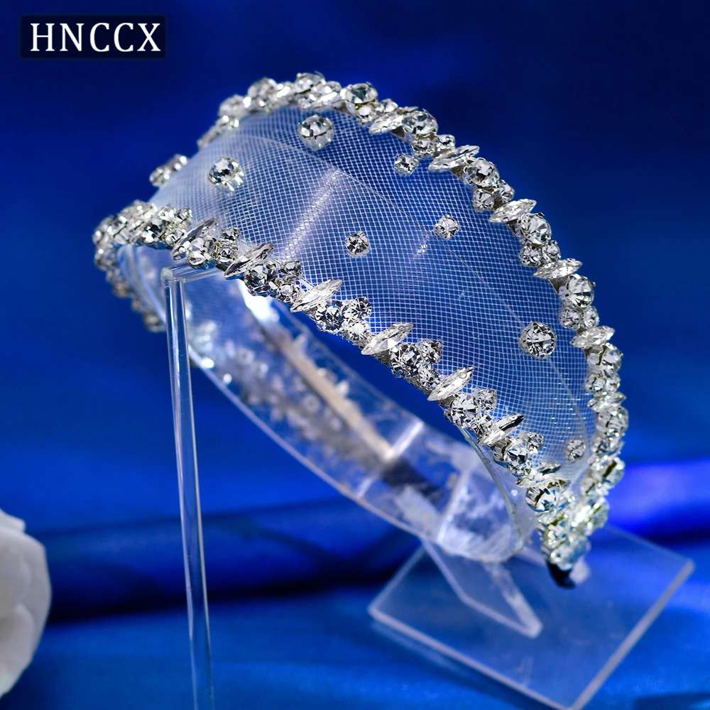 HNCCX Handmade Bridal Hair Band Rhinestone Headdresses Shining Bridesmaid Headwear Bride Hair Accessories Women  Adornment CP650