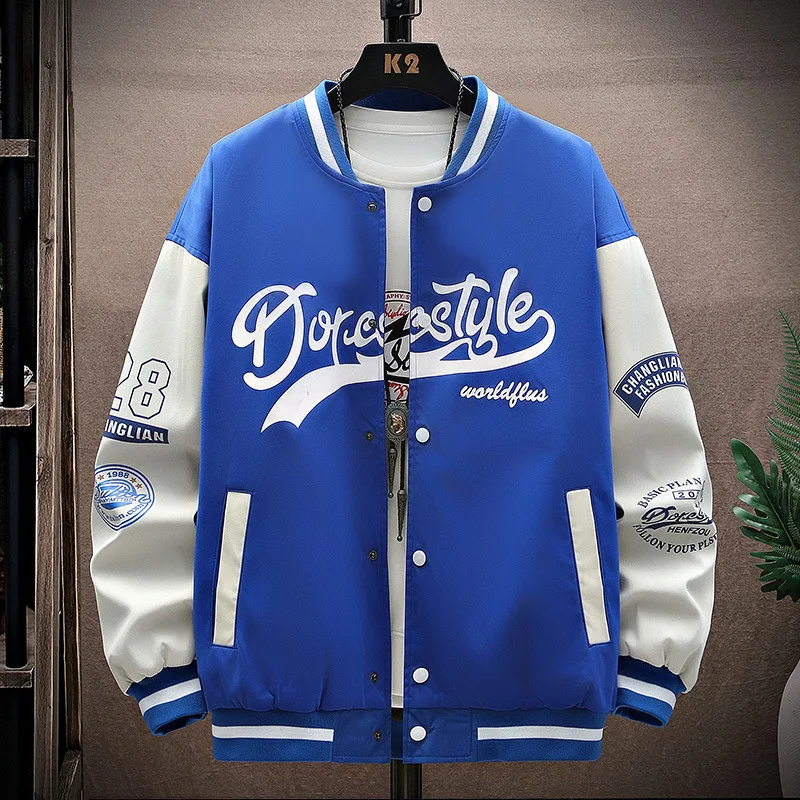 

Autumn Hip Hop Casual Baseball Coat Slim Fit Unisex Baseball Uniform 2023 Youth Trend College Wear Bomber Jackets Men Clothing