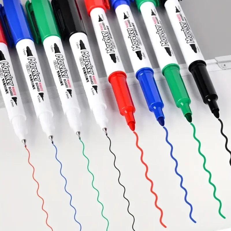 1개/4개/10개 초미세 포인트 드라이 이레이즈 마커, 듀얼 팁 1.0mm/0.5mm 팁, 빠른 건조, 쉽게 닦아낼 수 있음, 무독성, 청소가 용이함.