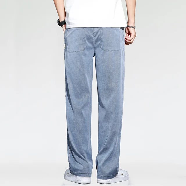Jeans Masculinos Summer Thin Loose Wide-leg