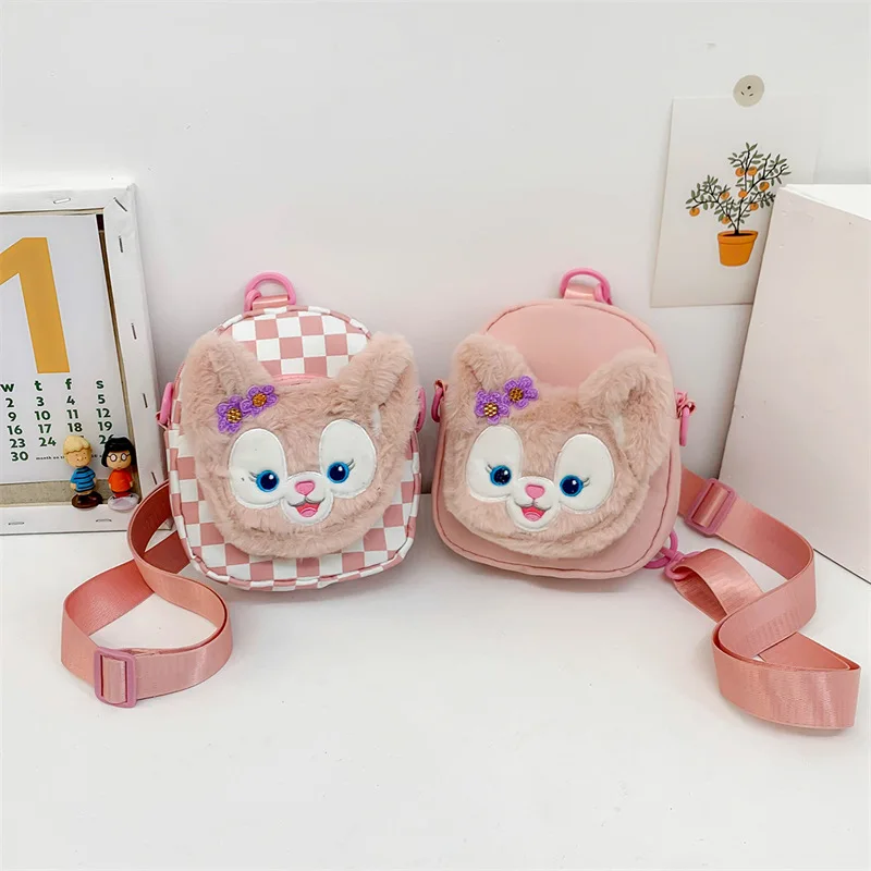 

New Children's Cute Shoulder Bag Girls Plush Shoulder Bags Cartoon LinaBell Mini Baby Messenger Bag Kindergarten Light Backpack