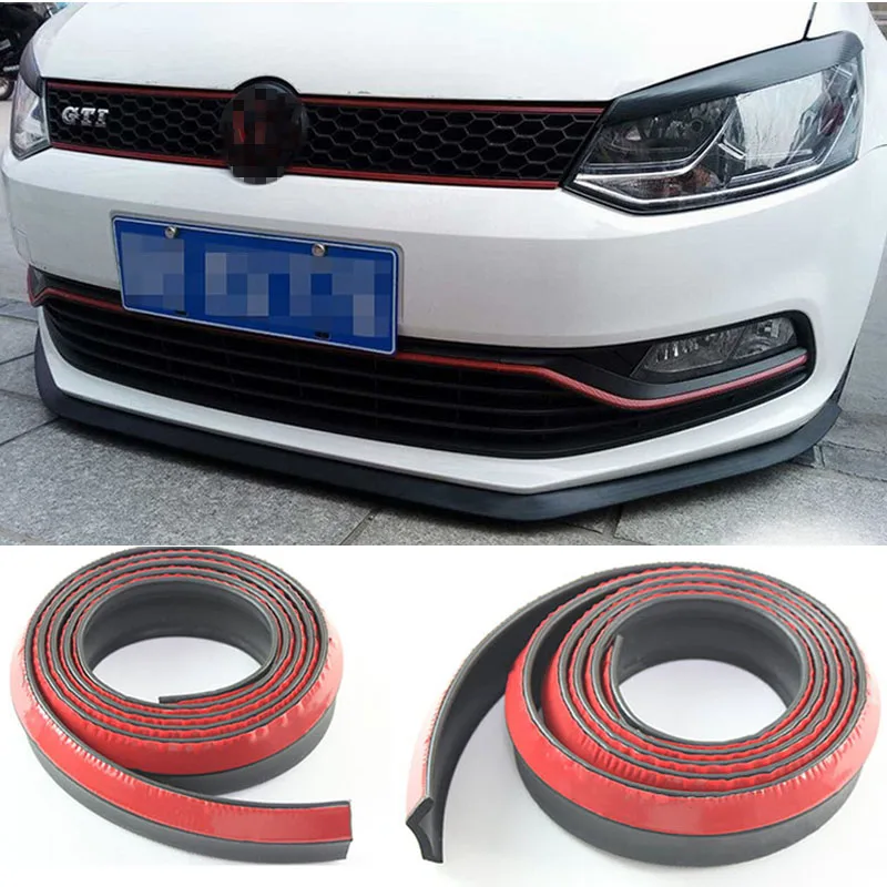 

Car Bumper Lip Deflector Lips For Volkswagen Voyage G2 G3 G4 G5 Beetle Polo Bora Jetta Golf Front Spoiler Skirt Body Kit Strip