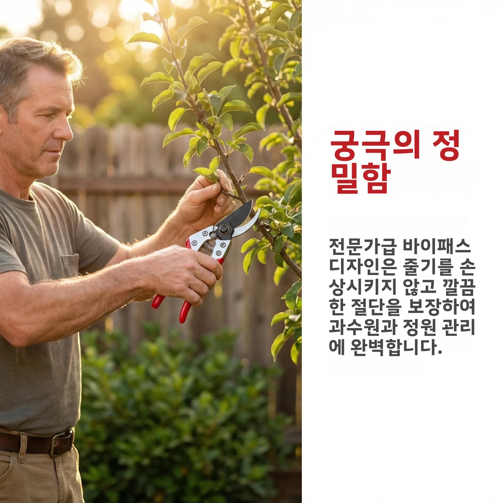 날카롭고 미끄럼 방지 처리된 녹색 식물, 꽃, 과수원 접목 및 조경용 전문 정원 가위 도구