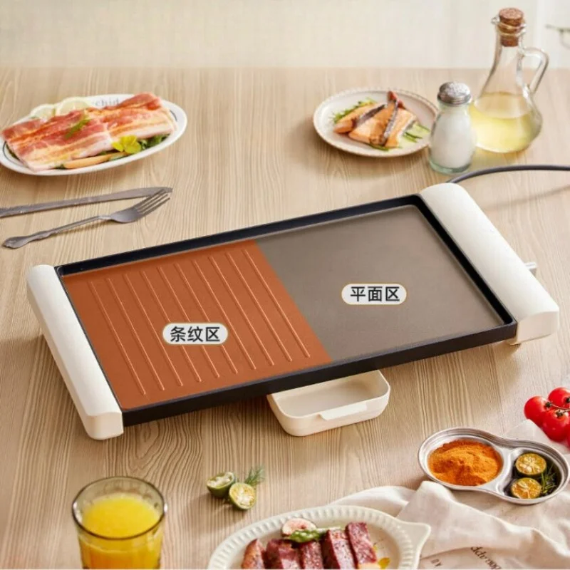 Bear 220V Electric Grill 1600W Electric Household Multifunction Grill Pan Non-stick Frying Pan Grill Pan Plancha Cocina 5