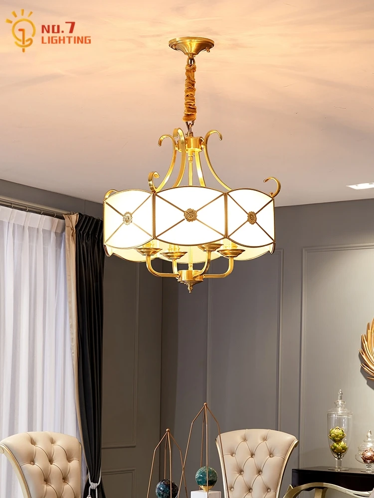

Nordic Luxury Atmosphere Gold Lustre Copper Pendant Lights Led E14 Romantic Warm Hanging Lamp Living/dining Room Bedroom Study