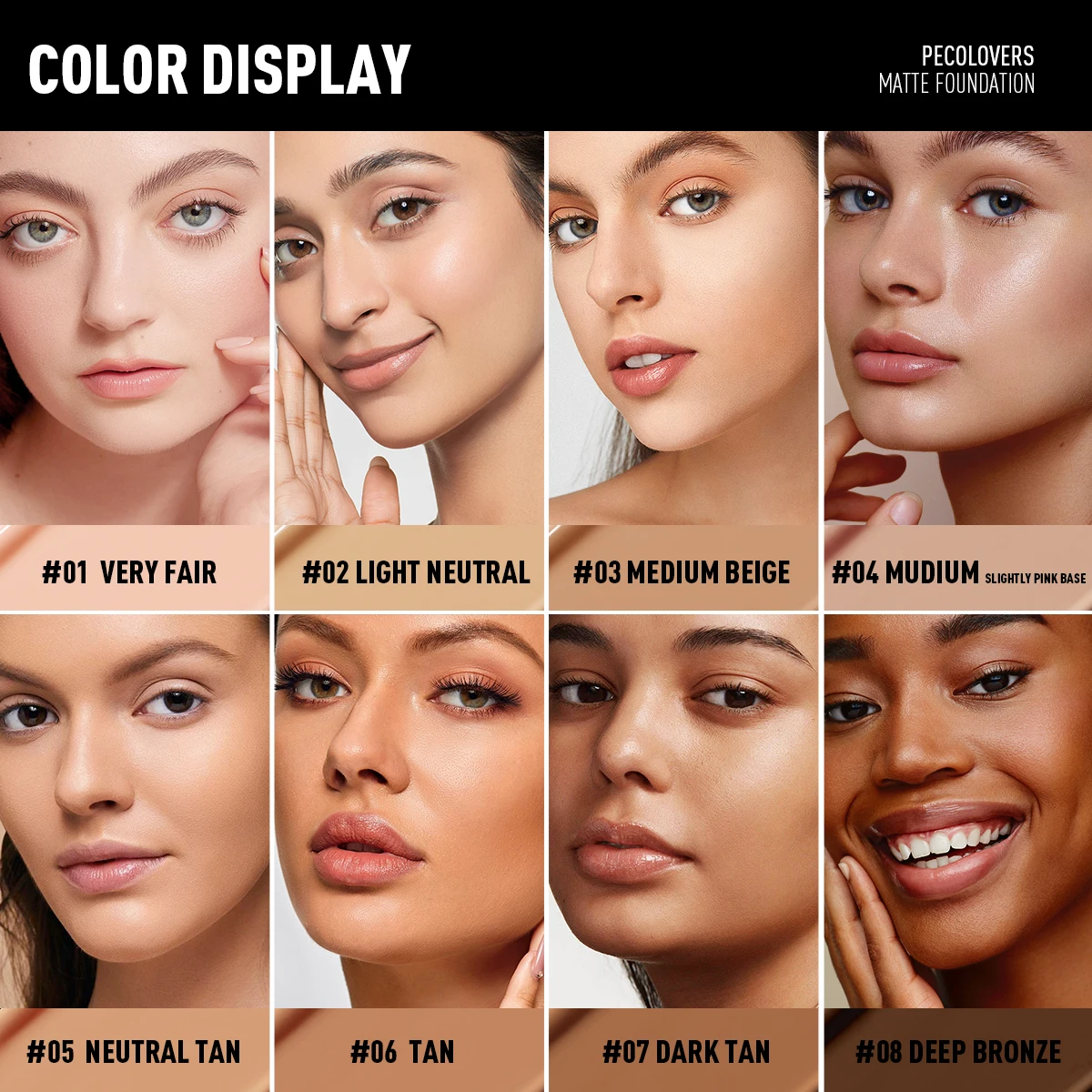 Description Picture 2 of item1PC Full Coverage, Covering Dark Circles, Natural,Concealer, Matte, Non-sticky, Liquid Foundation, Suitable for All Skin Types