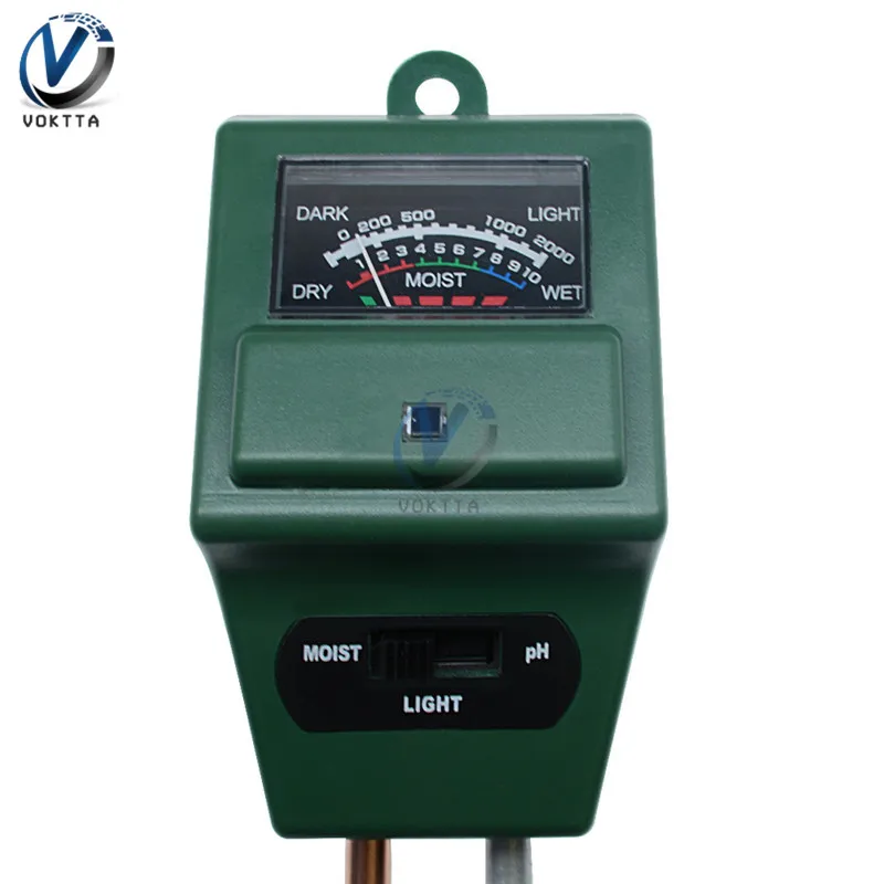 Soil Tester 3 in 1 Soil Water Moisture PH Tester Detector Light Test Meter Sensor for Garden Plant Flower Hydroponic