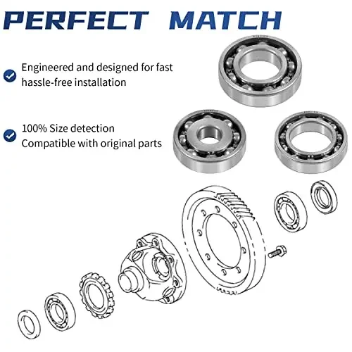ChuangQian Gearbox Bearing Oil Seal Repair Rebuild Kit for Suzuki Ignis 1.3/4x4 2000-2006 & Swift 1.3/4x4 INJ 2003-2010 (9 Pcs)