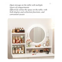 Commode de chambre à coucher moderne et simple avec rangement intégré, style INS, pour petit appartement, table de maquillage 5