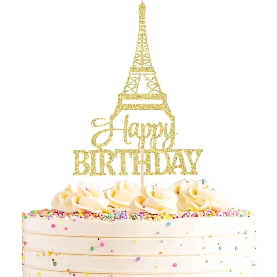 Eiffel Tower Cake Topper for Birthday Parties