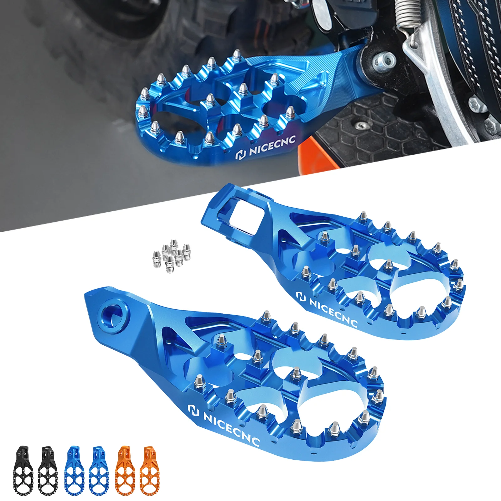 

For Husqvarna 125 250 300 350 400 450 FC FX TX TC 2023 2024 TE FE 125-501 2024 Motorcycle Forged Enlarged Foot Pegs Footrest