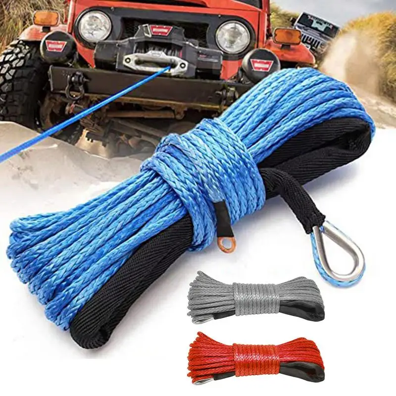 

Synthetic Winch Rope Trailer Winch Rope Off Road Trailer Strap Breaking Strength Strand String For Cars Outdoor Accessories