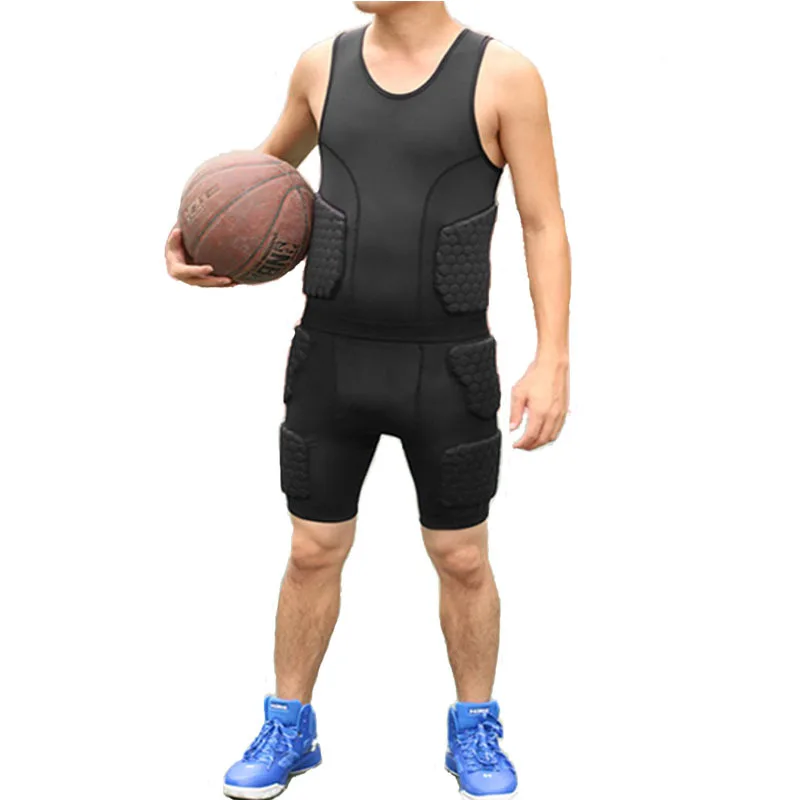 Honeycomb Tight Training Vest Pro Sleeveless Top Anti-Collision Vest Basketball Football Jerseys Anti-Collision T-Shirts Gym