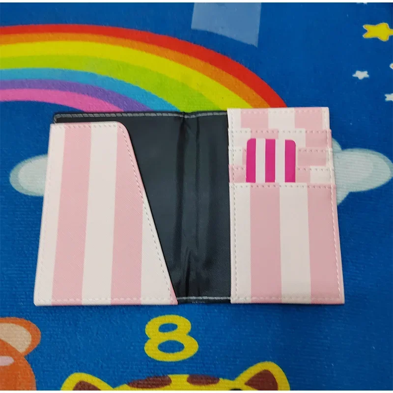 Fashion Brand Purse Women's Card Holder Pink Stripe Color Ladies Purse Mini Females Clutch Bags Luxury Trendy Gilrs Gifts 2024