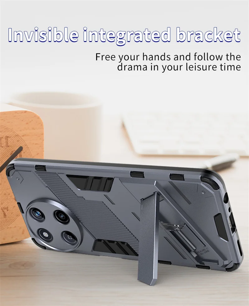 حافظة هاتف مدرعة مغناطيسية لهاتف Oppo ، Realme 11 ، 4G ، حامل مضاد للصدمات ، غطاء خلفي ، حامل مغناطيسي للسيارة ، Realme 11