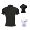 1pcs Men T-Shirts Running Shirt Boys Basketball Shirts Men's Jersey Sportswear Mens Jogging Quick Dry Mock Neck Fitness Tops 1
