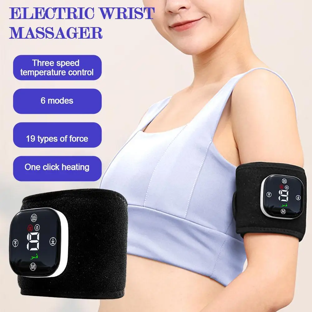 

Electric Wrist Massager Multi-Function Joint Vibration Wristband Kneading Hot Compress Meridian Physiotherapy Instrument