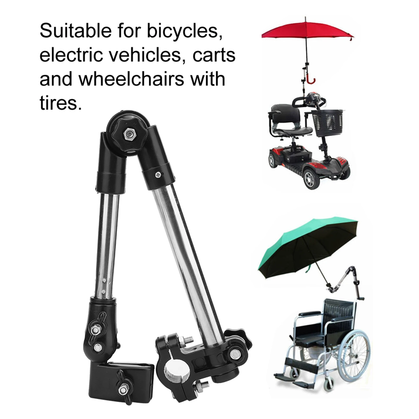 Wheelchair Umbrella Attachment Wheelchair Umbrella Attachment Wheelchair Stroller Umbrella Attachment Handle Holder Clamp Supporter Connector
