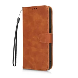 Luxury Retro Leather Flip Case - Wallet Book Holder Full Cover for ZTE Nubia Neo 3 5G (Brown)