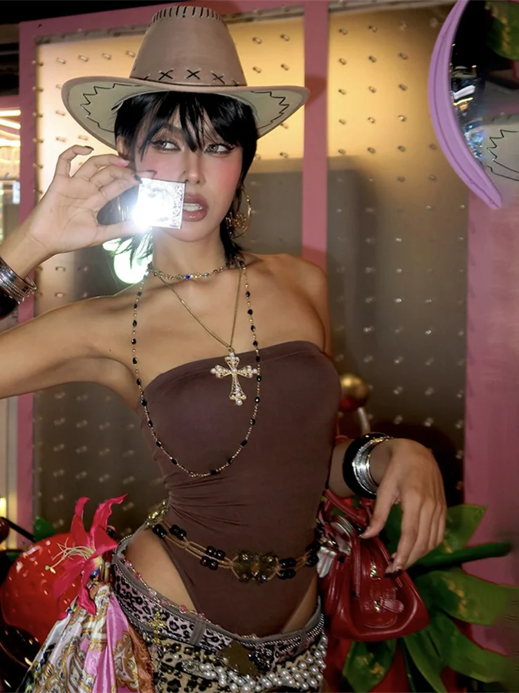 Nibber Sexy Bodysuits Women Skinny Wrap Sleeveless Backless High Elasticity Solid Fashion Midnight Street Versatile Outfits