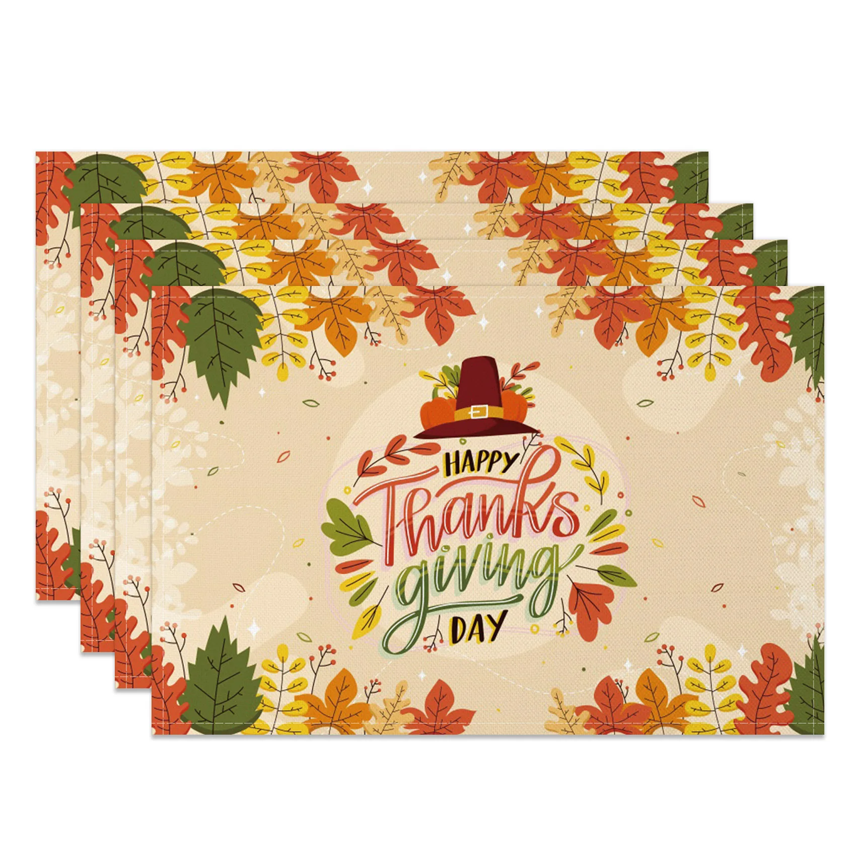 Thanksgiving Pumpkin Harvest Placemats 2