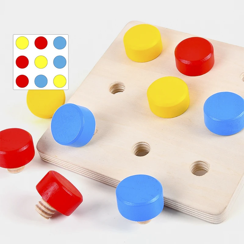 Number Color Matching Game Turn The Screw Fine Motor Training Game Focus Hand Eye Coordination Grasp Training Montessori Educati