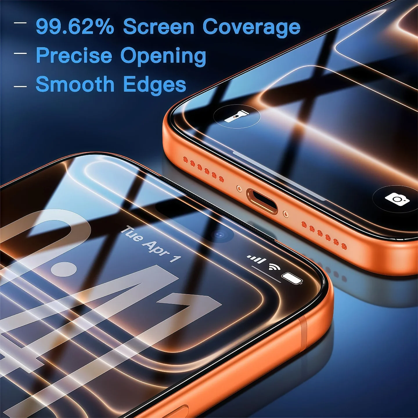 Premium Toughened Glass Screen Protector with Installation Kit - 3-Pack Phone Shield