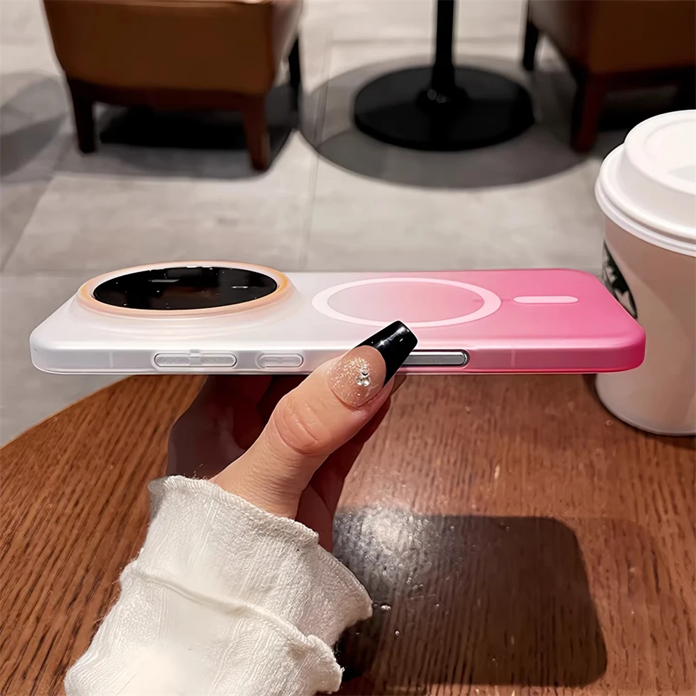 Ultra Thin Matte Gradient Hard PC Case with Magnetic Wireless Charging Compatibility