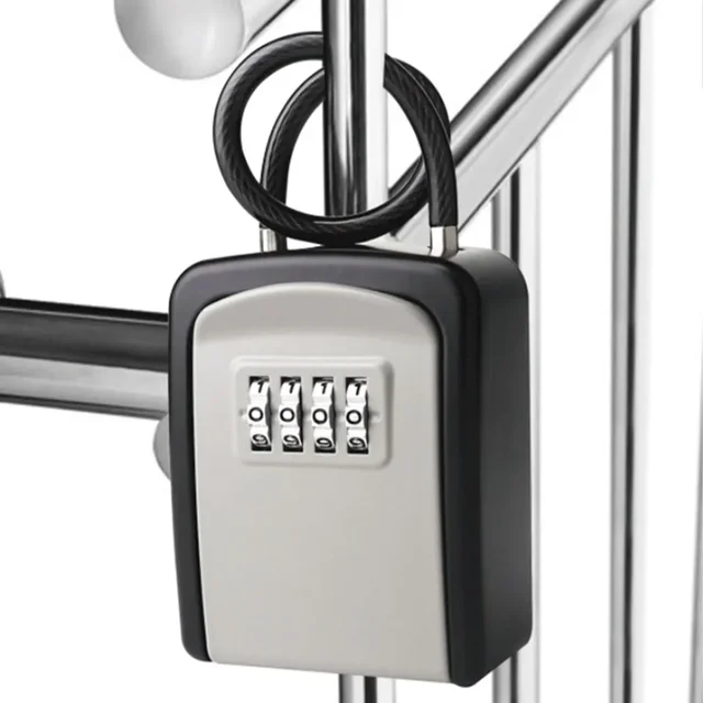 Waterproof High Quality Portable Key Lock Box for Outside and Inside Realtor Lockbox for House Keys Combination Key Hiders 2