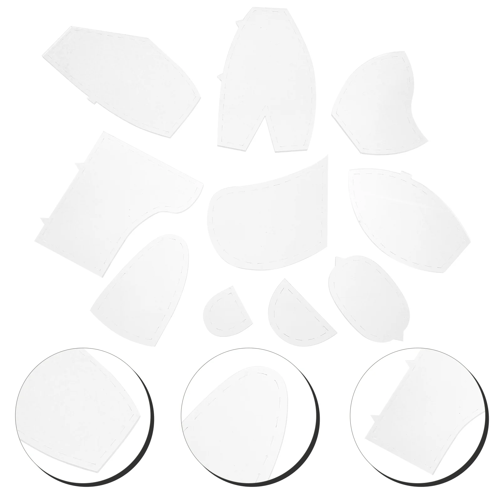 

10 Pcs Sewing Pattern Template Memory Bear Making Templates Acrylic Cutting Handicraft Crafts Rulers Tool Accessories