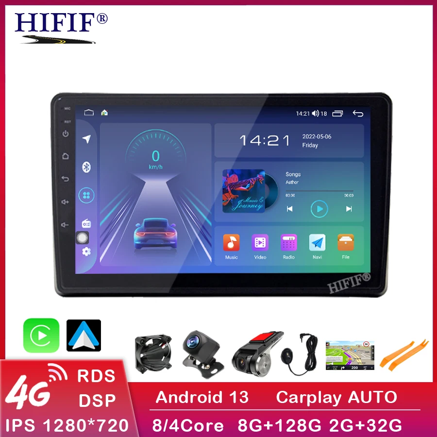 

Android 13 car radio GPS navigation WiFi CarPlay multimedia player for Audi A4 B6 2000-2009 S4 RS4 DSP RDS IPS NO DVD 2din