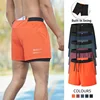 2 in 1 Marathon Shorts Quick Dry Long Distance Running Training Sports Men Gym Summer Pockets Lining Track And Field Shorts 1
