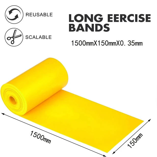 Yoga Pilates Resistance Band Long Training Stretch Bands for Physical Therapy Lower Body Home Gym Strength Elastic Exercise Band 5